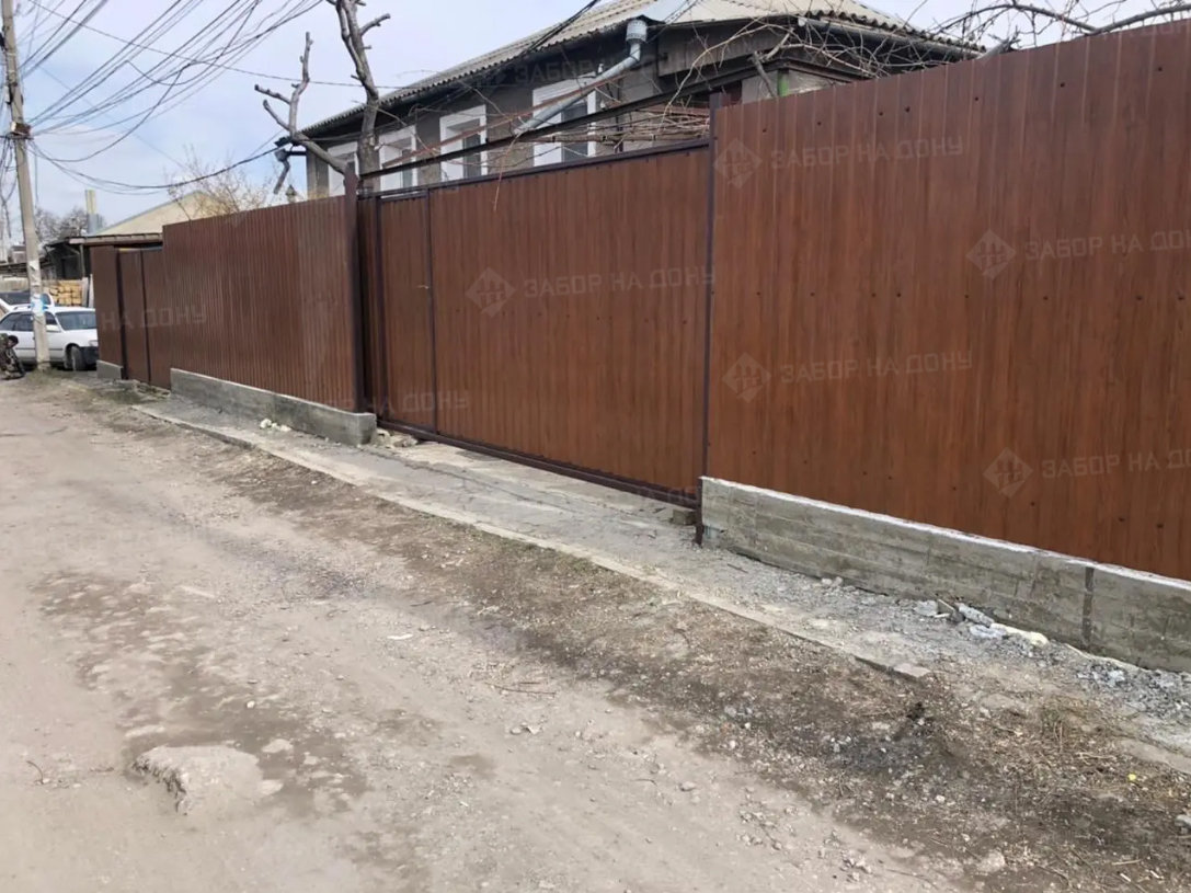 Откатные ворота с калиткой  в Мариуполе